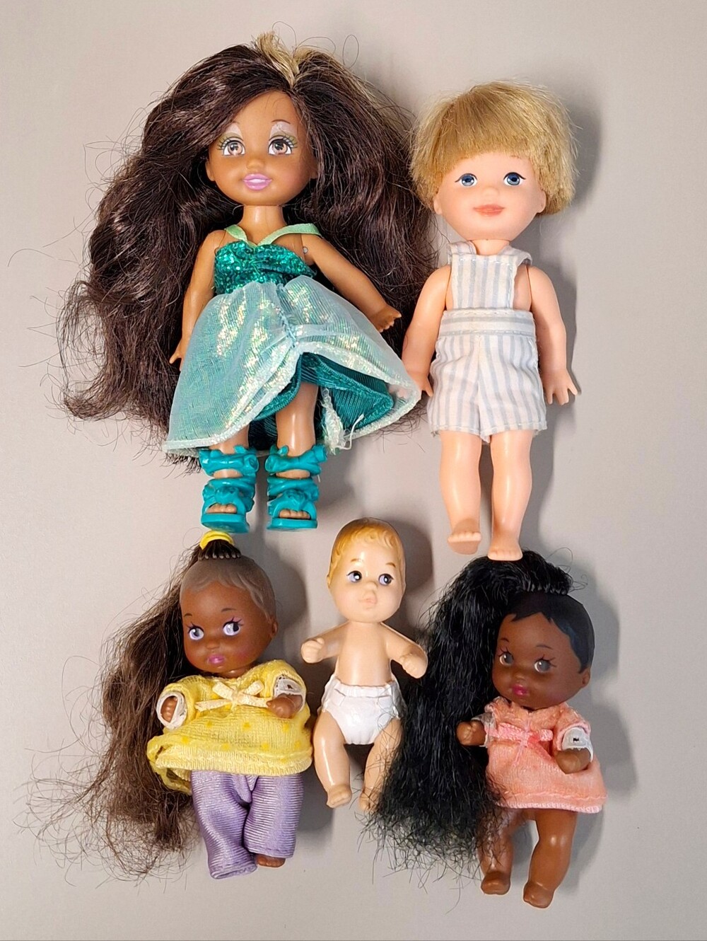 Set of 5 Little Barbie Dolls Babies Dolls